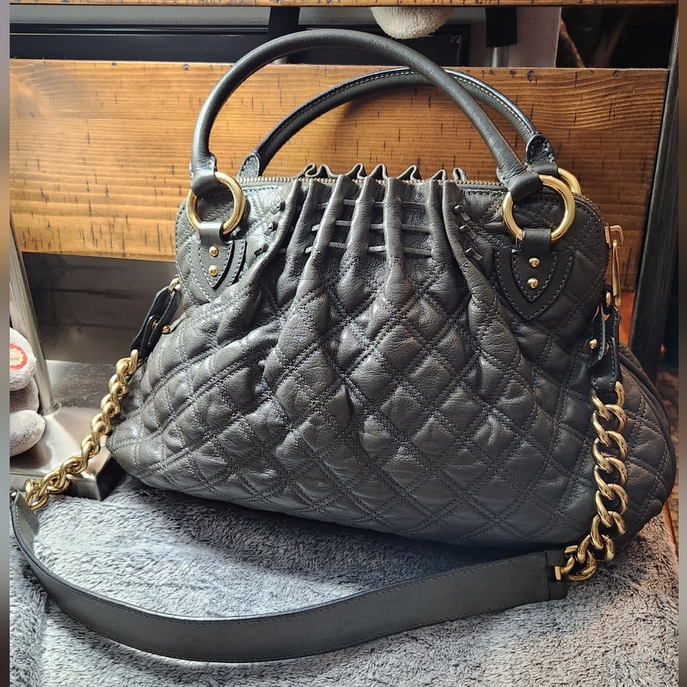 Marc Jacobs Large Cecilia Satchel Bag In Gray - Picture 3 of 17